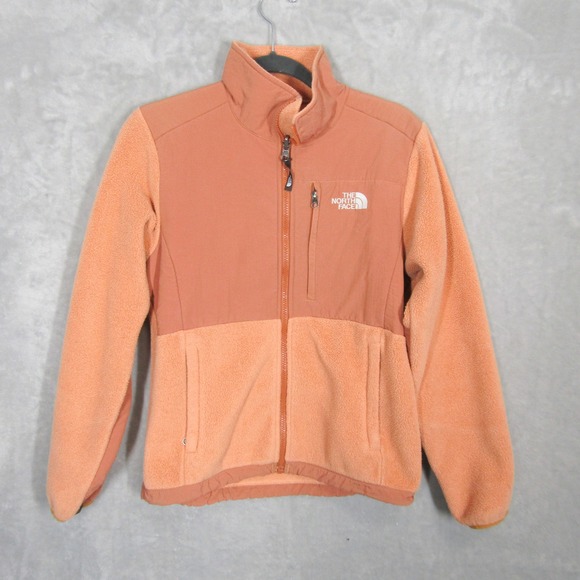 The North Face Denali Fleece Jacket Womens Small Salmon Pink Full Zip Pockets - Picture 1 of 10